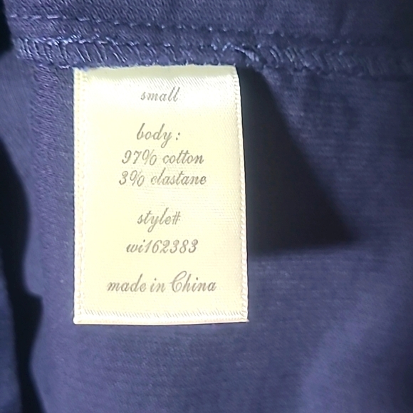 Francesca’s Navy Corduroy Button-up Mini Skirt Cotton Blend NWOT Womens Small - Picture 9 of 11